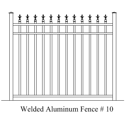 Wholesale Fence Panels Welded Aluminum Fence Panel 10