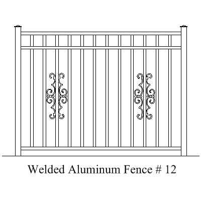 Wholesale Fence Panels Welded Aluminum Fence Panel 12