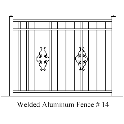 Wholesale Fence Panels Welded Aluminum Fence Panel 14