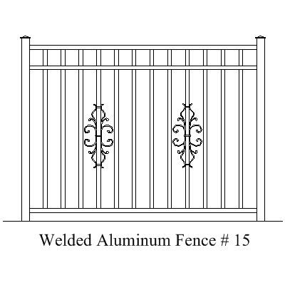 Wholesale Fence Panels Welded Aluminum Fence Panel 15