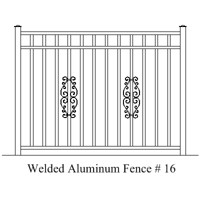 Wholesale Fence Panels Welded Aluminum Fence Panel 16