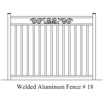 Wholesale Fence Panels Welded Aluminum Fence Panel 18
