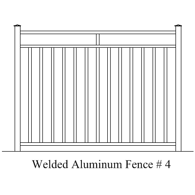 Wholesale Fence Panels Welded Aluminum Fence Panel 4