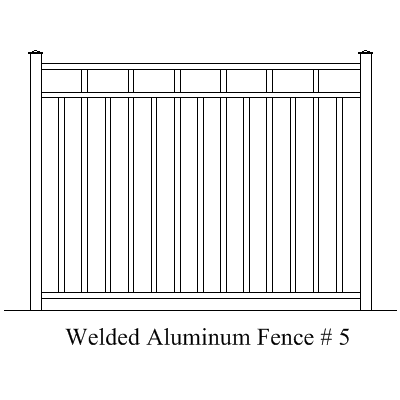 Wholesale Fence Panels Welded Aluminum Fence Panel 5