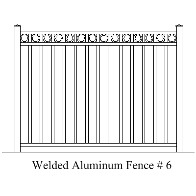 Wholesale Fence Panels Welded Aluminum Fence Panel 6