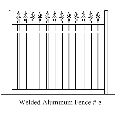 Wholesale Fence Panels Welded Aluminum Fence Panel 8