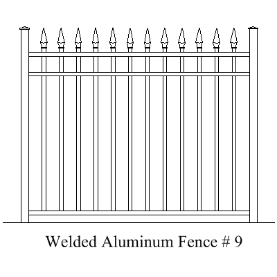 Wholesale Fence Panels Welded Aluminum Fence Panel 9